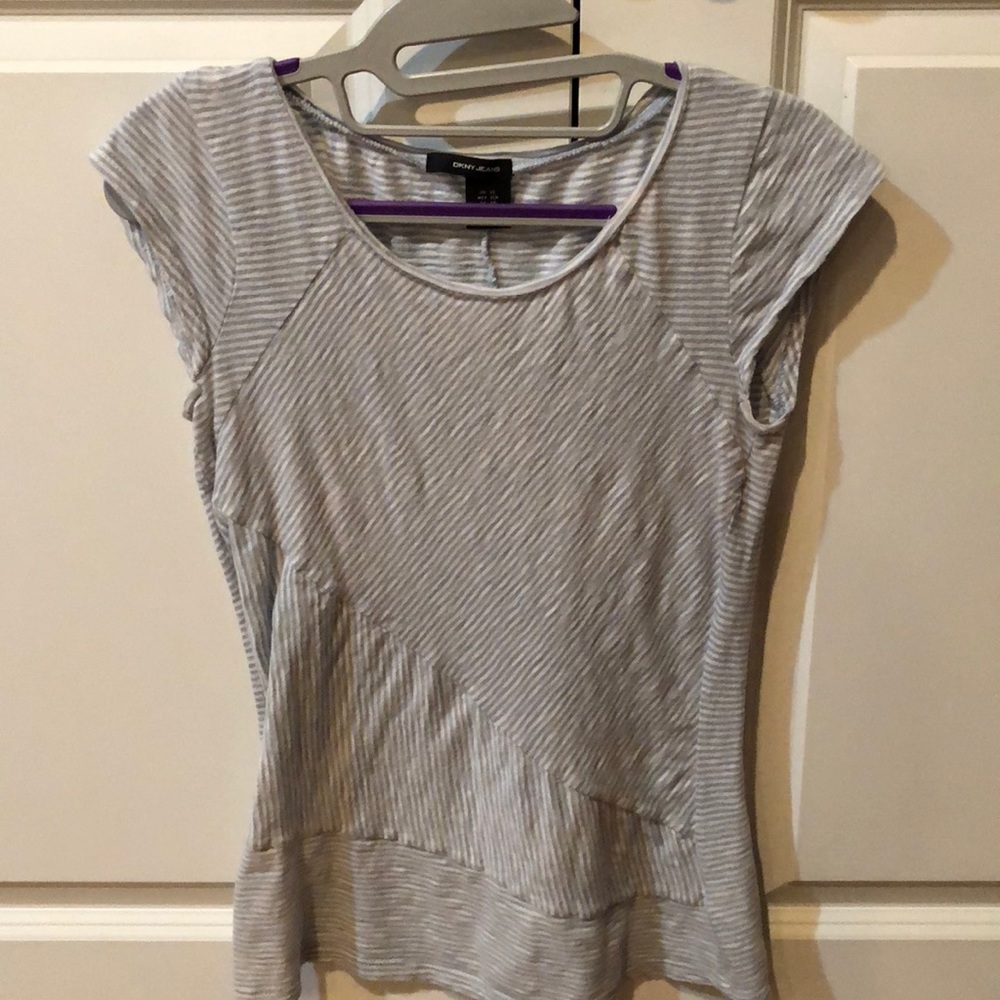 White and blue DKNY T-shirt